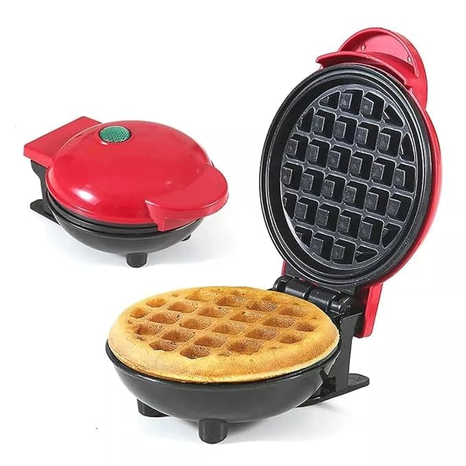 Holstein Housewares Mini Waffle Maker Machine 3 in 1 Waffle Iron Home Appliances Kitchen Easy to Clean, 4 Inch, Perfect for Breakfast, Dessert, Sandwich, Pan Cakes, Other Snacks, Assorted - 350 Watts