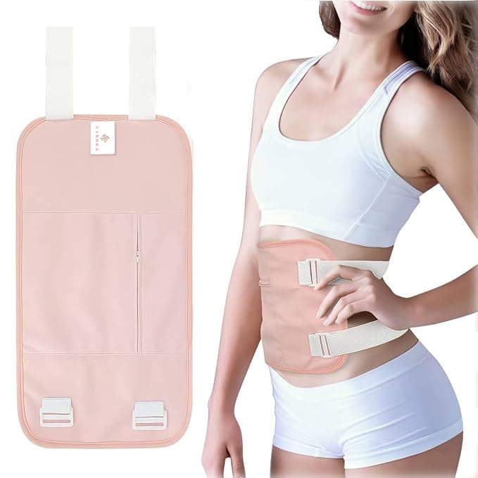 HANNEA® Castor Oil Pack, Oil Pack Wrap for Liver Detox, Reusable & Highly Absorbent Caster Oil Packs Cotton Flannel with Elastic Strap, Pink