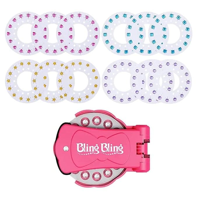 MAYCREATE® Hair Gem Stapler, Quick Hair Gems Stamper for Girls Women with 180pcs Gems Kit, Hair Glitter Rhinestones, Bling Hair in Seconds Hair-Safe Styling Hair Accessories for Birthday, Party