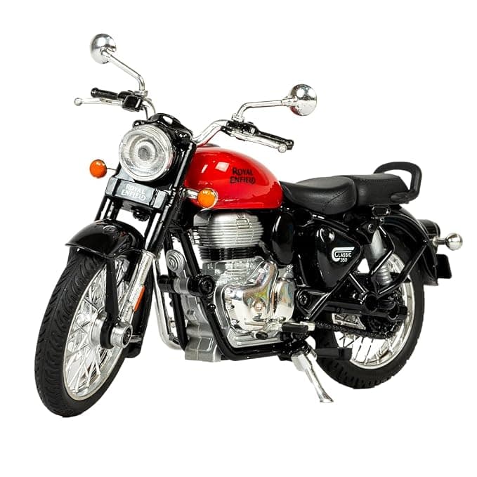 CENTY Toys Royal Enfield 1:15 Scale Diecast Motorcycle Model Toy, Pull Back Action, Bullet Bike Detacheble Parts with 3 Colored Fuel Tank, Miniature Replica for Collectors & Kids Age 3+ Years