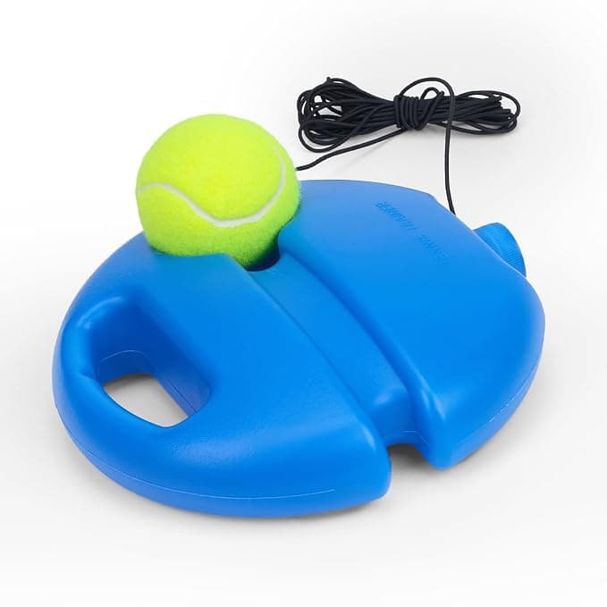 Boldfit Tennis Trainer Rebound Ball Set Solo Training Rebound Ball Cricket Self Practice with String Self Training Equipment for Kids & Adult Re-Bound Balls Trainer for Indoor & Outdoor Play - Blue