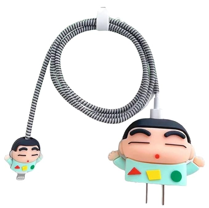 Protective Charger Case for iPhone 18W 20W iPhone 17 16 15 14 13 12 11 Pro Max Charger Protective Cover with Cable Protective Sleeve-New Shinchan