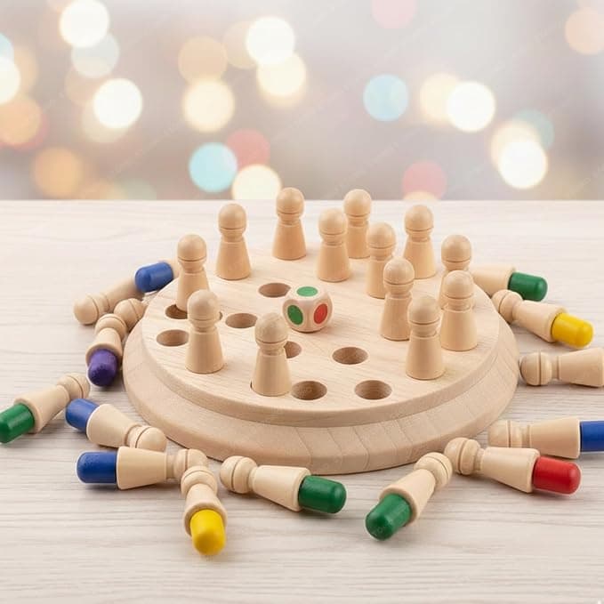 Storio Educational Learning Geometric Shape Memory Chess Puzzle | Quick Color, Shape Matching Board Game | Sensory Educational Learning Toy for Kids