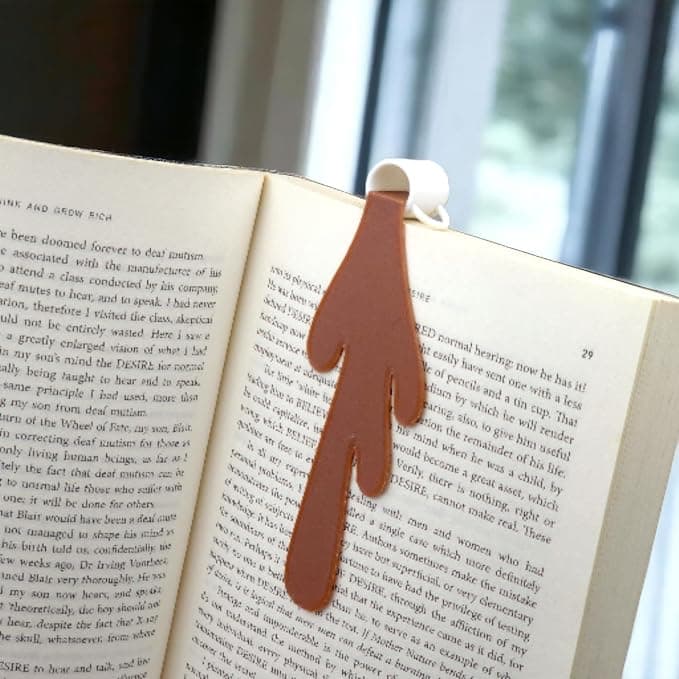 3D Spilled Coffee Mug Bookmark | Creative Plastic Page Marker for Books, Office & Study | Unique Gift for Readers & Coffee Lovers | 12L x 3.8W cm